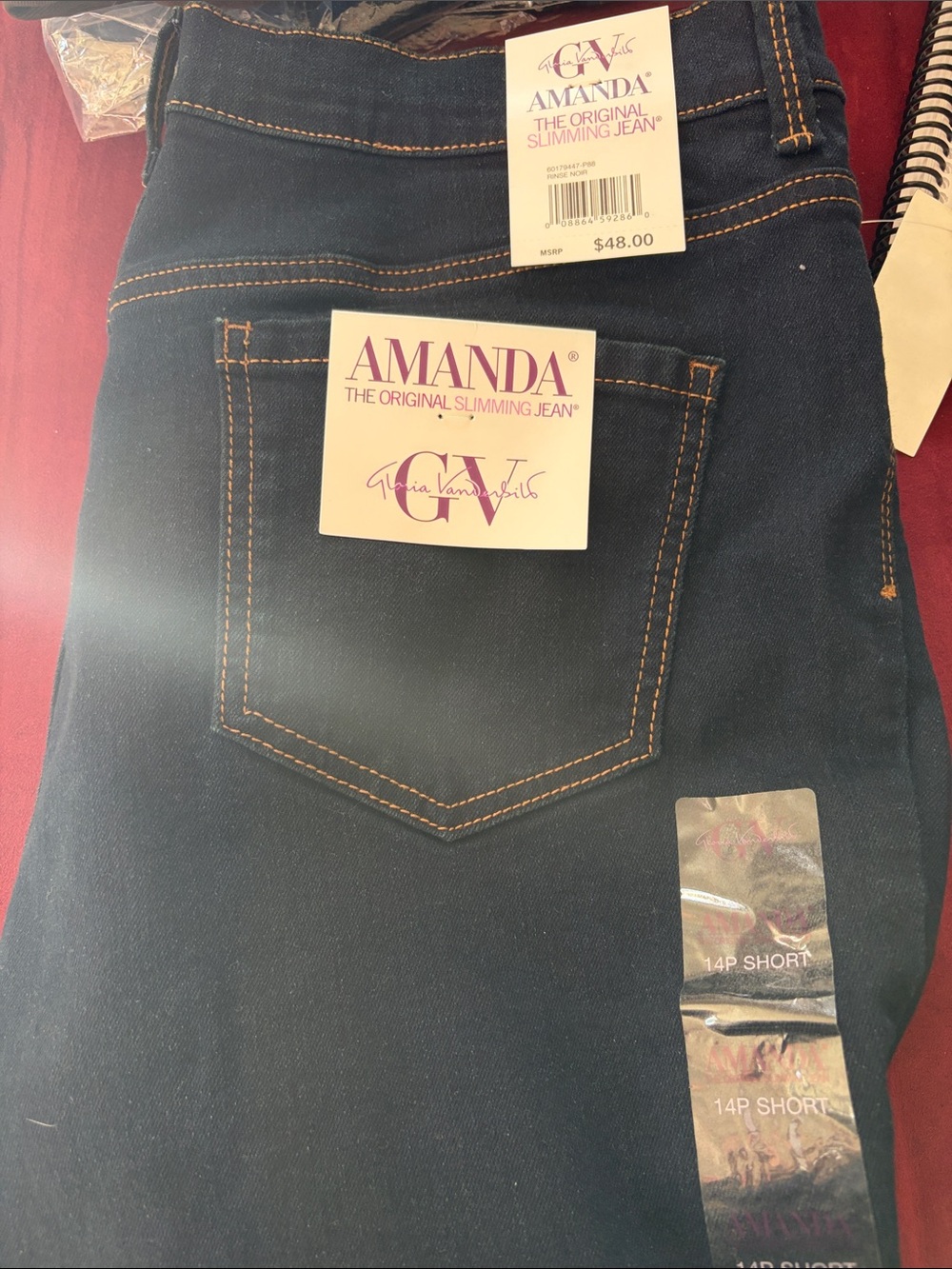 Gloria Vanderbilt Amanda Slimming Jeggings - Dark Indigo Blue